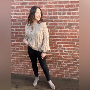 Ani Off The Shoulder Chunky Knit Sweater